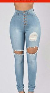Fashion Nova sold out high waisted ripped jeans